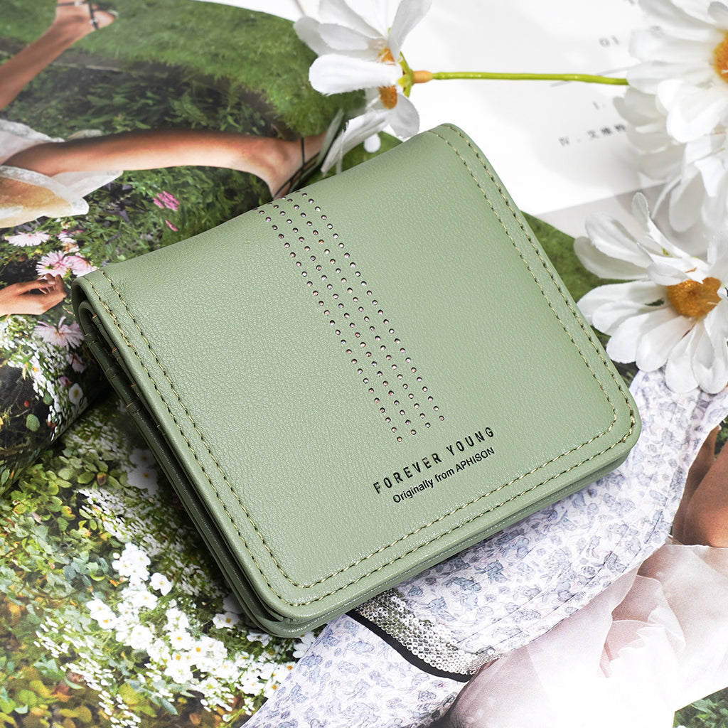 APHISON Slim RFID Small Womens Wallet - 125 Green APHISON