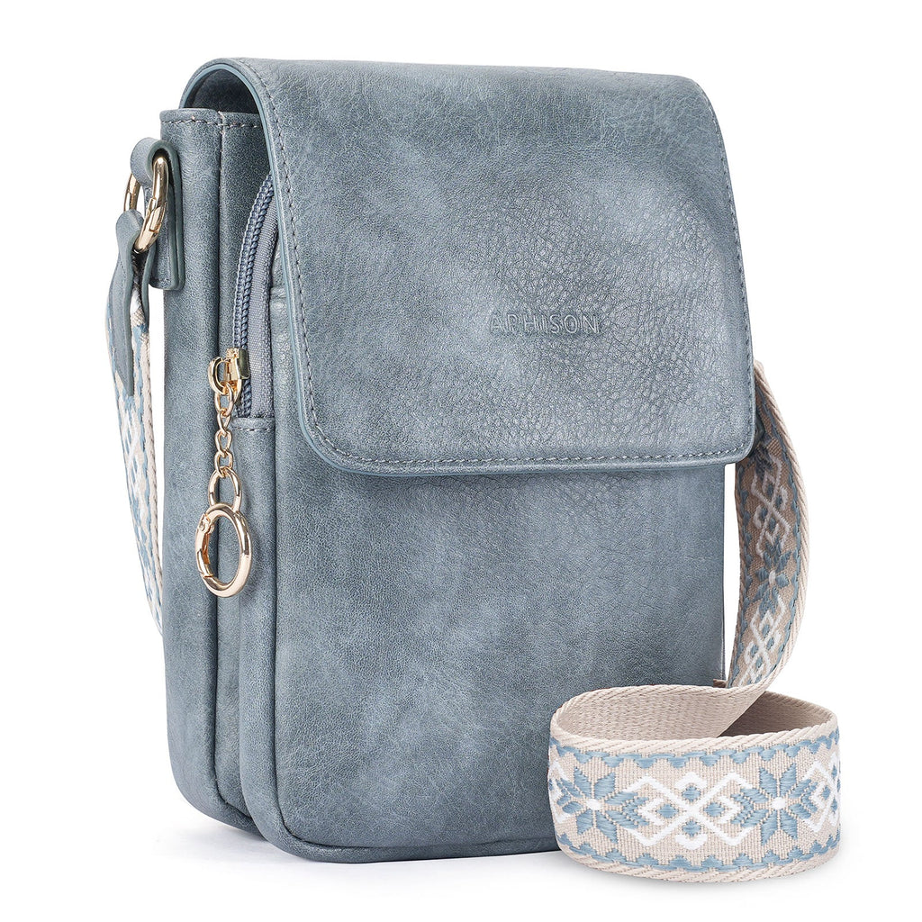 APHISON Small Crossbody Bags, Cell Phone Purse, Blue APHISON
