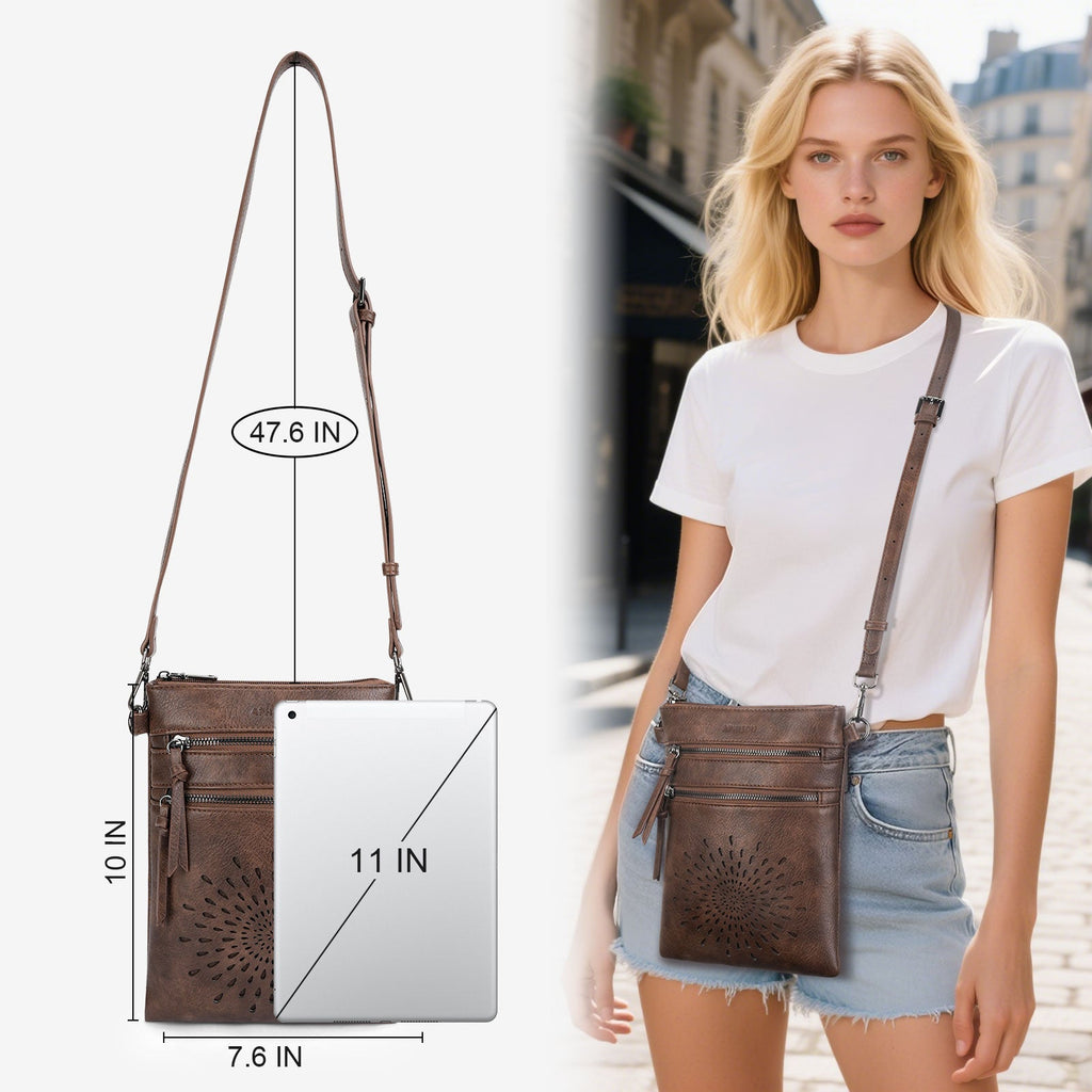 APHISON Sunflower Crossbody Bag, Cell Phone Purse, Coffee APHISON