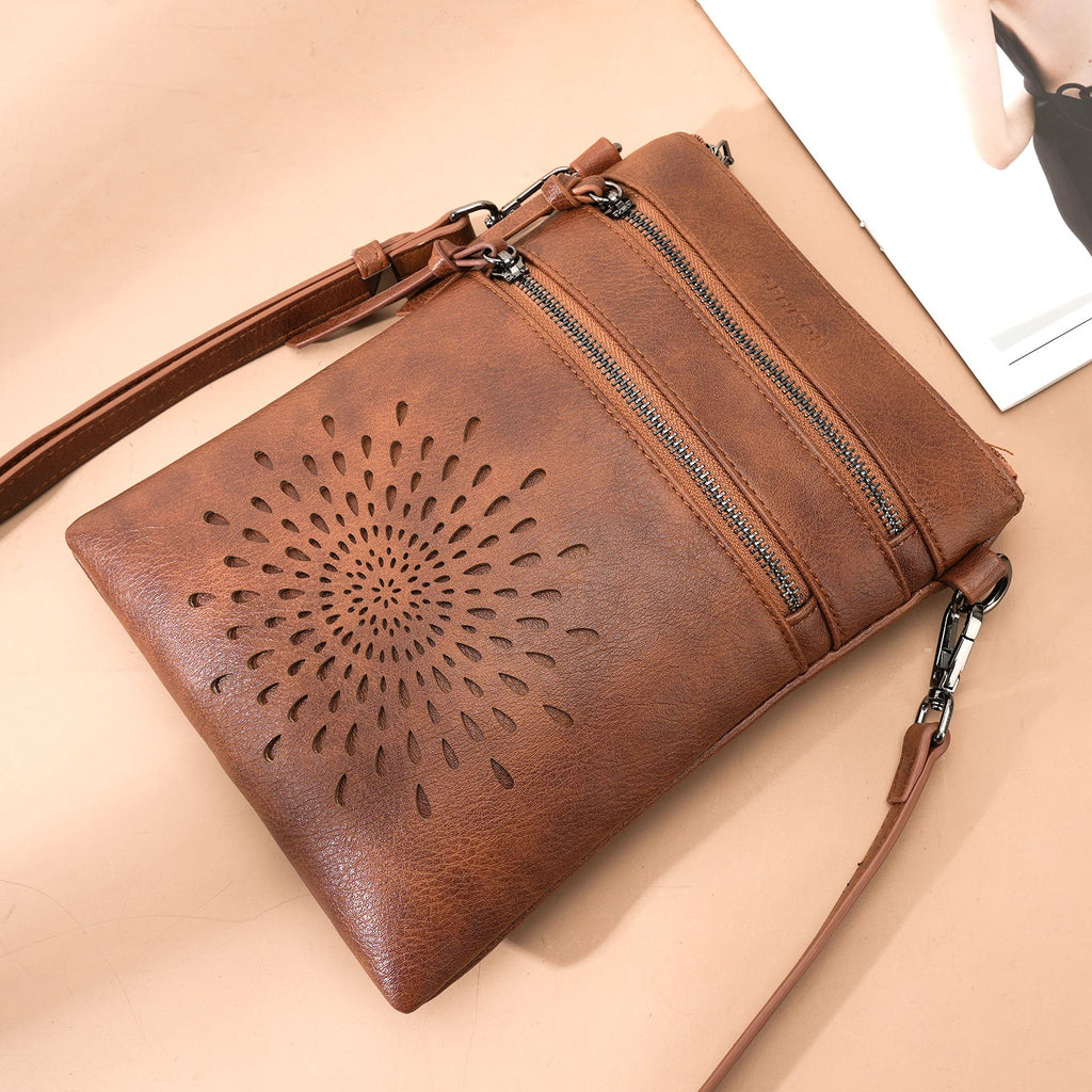 APHISON Sunflower Crossbody Bag, Cell Phone Purse, Brown APHISON