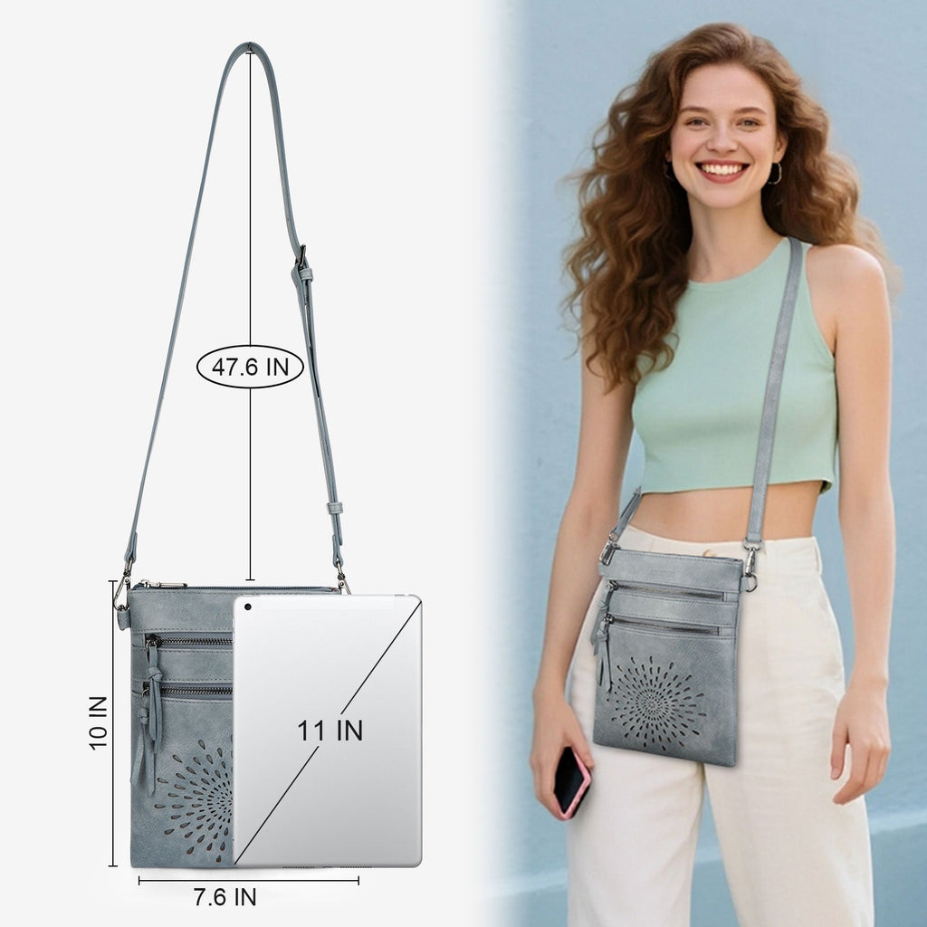 APHISON Sunflower Crossbody Bag, Cell Phone Purse, Blue APHISON