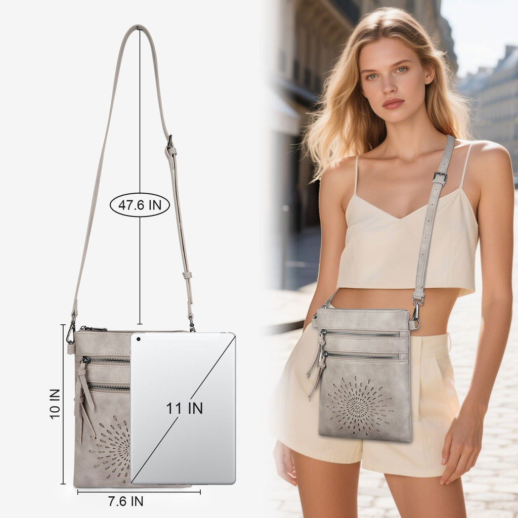 APHISON Sunflower Crossbody Bag, Cell Phone Purse, Gray APHISON