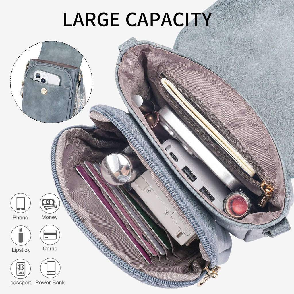 APHISON Small Crossbody Bags, Cell Phone Purse, Blue APHISON