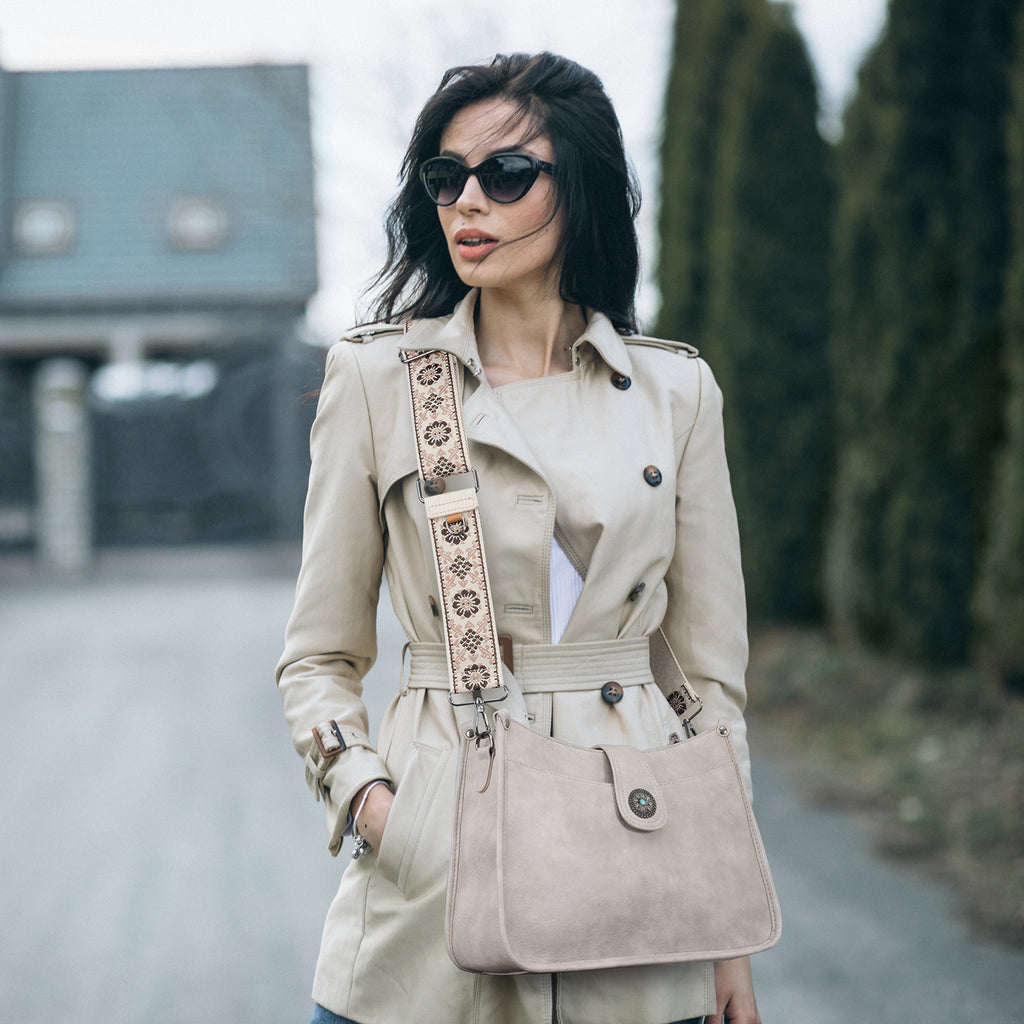 APHISON Crossbody Bags For Women Trendy, Leather Hobo Handbag Crossbody Purses Shoulder Bucket Bag with 2 Adjustable Strap APHISON