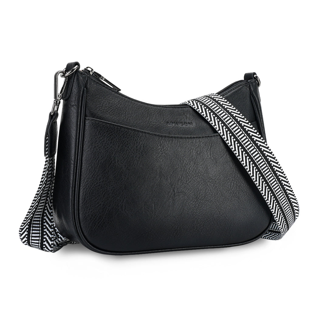 Crossbody Bags for Women, Vegan Leather Shoulder Handbags，Purses for Women with Adjustable Wide Strap（BLACK）（复制） APHISON