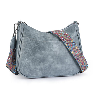 Crossbody Bags for Women, Vegan Leather Shoulder Handbags，Purses for Women with Adjustable Wide Strap（BLUE） APHISON