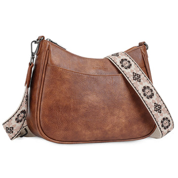 Crossbody Bags for Women, Vegan Leather Shoulder Handbags，Purses for Women with Adjustable Wide Strap（BROWN）（复制） APHISON