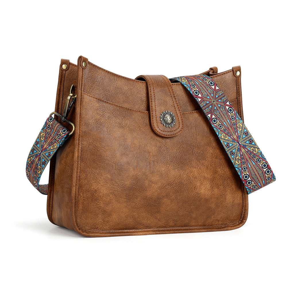 APHISON Crossbody Bags for Women Trendy Vegan Leather Hobo Handbags Shoulder Bag Purses for Women with 2 Adjustable Straps APHISON