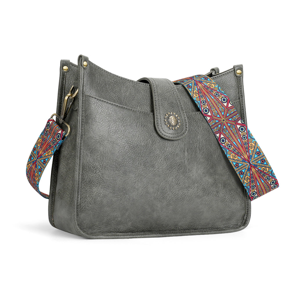 APHISON Crossbody Bags for Women Trendy Vegan Leather Hobo Handbags Shoulder Bag Purses for Women with 2 Adjustable Straps APHISON