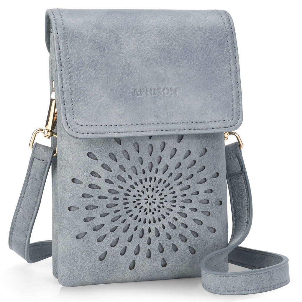 APHISON Sunflower Small Crossbody Bags, Cell Phone Purse, Blue APHISON