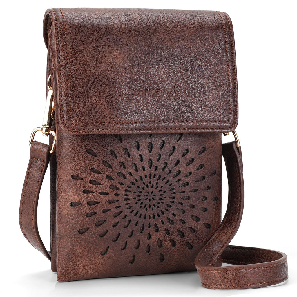 APHISON Sunflower Small Crossbody Bags, Cell Phone Purse, Coffee APHISON
