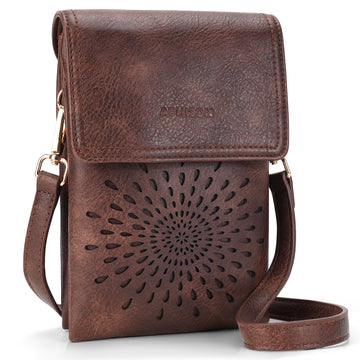 APHISON Sunflower Small Crossbody Bags, Cell Phone Purse, Coffee APHISON