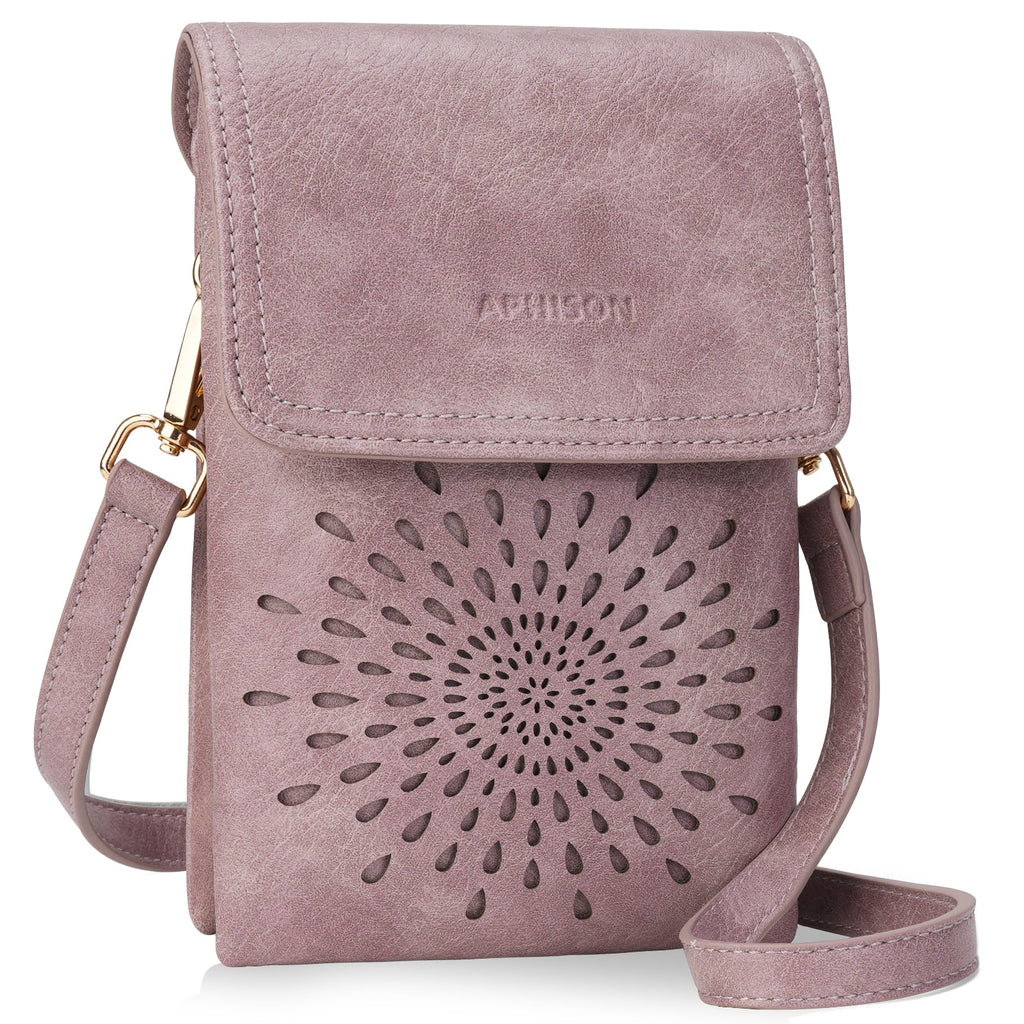 APHISON Sunflower Small Crossbody Bags, Cell Phone Purse, Purple APHISON