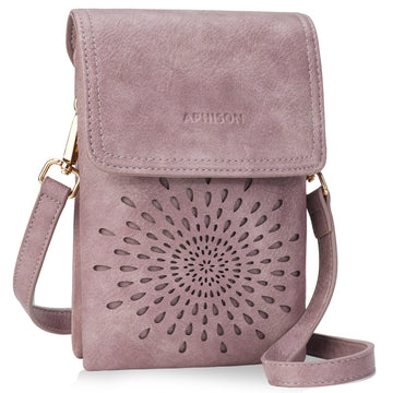 APHISON Sunflower Small Crossbody Bags, Cell Phone Purse, Purple APHISON