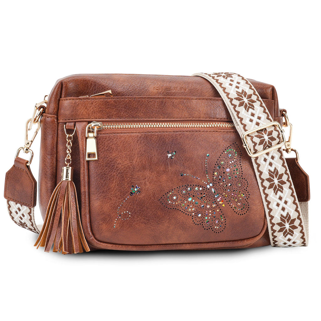 Butterfly Series Crossbody Bags for Women Trendy, Brown APHISON