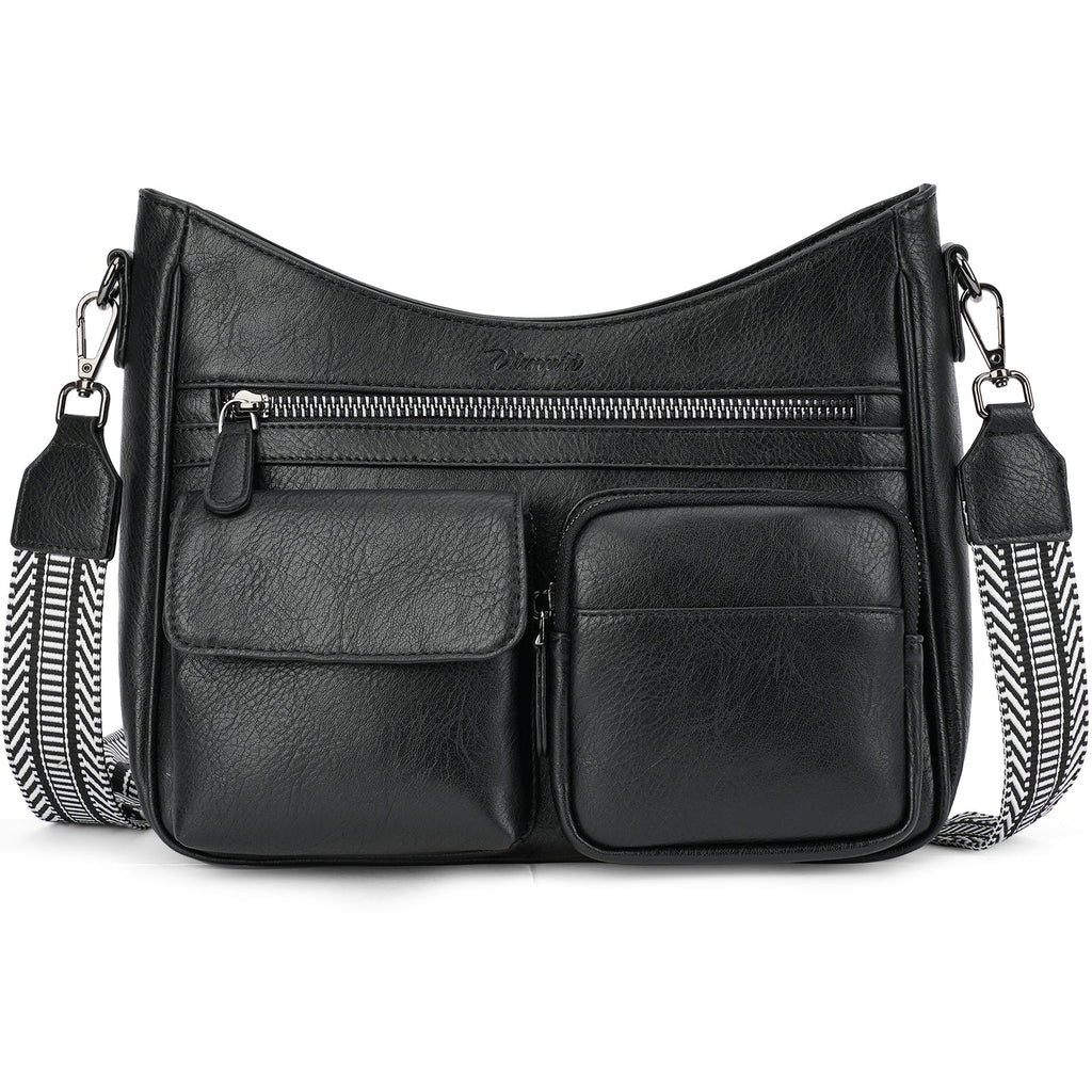 Crossbody Bags for Women Trendy with Multiple Pockets, Black APHISON