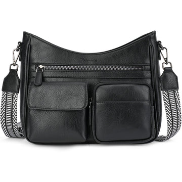 Crossbody Bags for Women Trendy with Multiple Pockets, Black APHISON