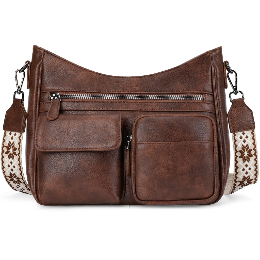 Crossbody Bags for Women Trendy with Multiple Pockets, Coffee APHISON