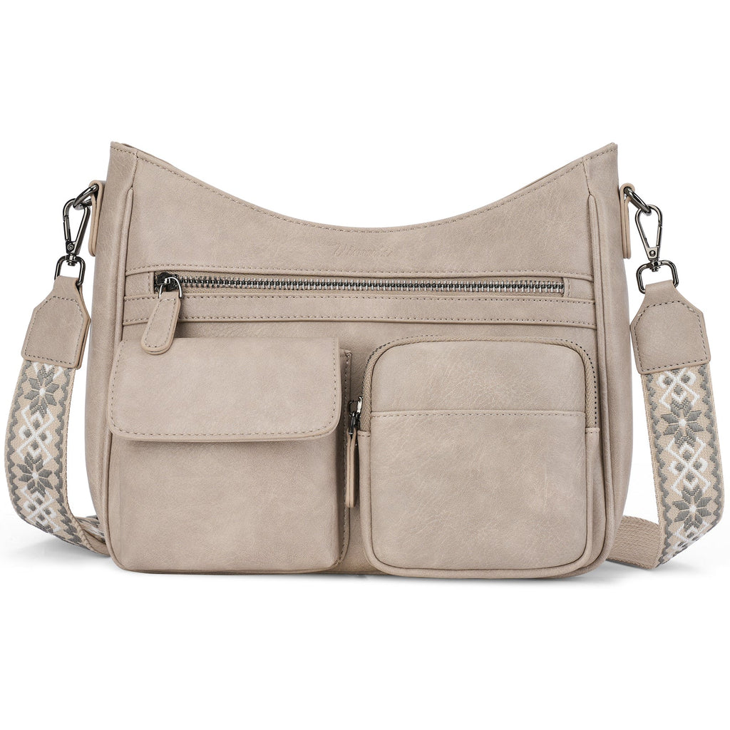 Crossbody Bags for Women Trendy with Multiple Pockets, Gray APHISON