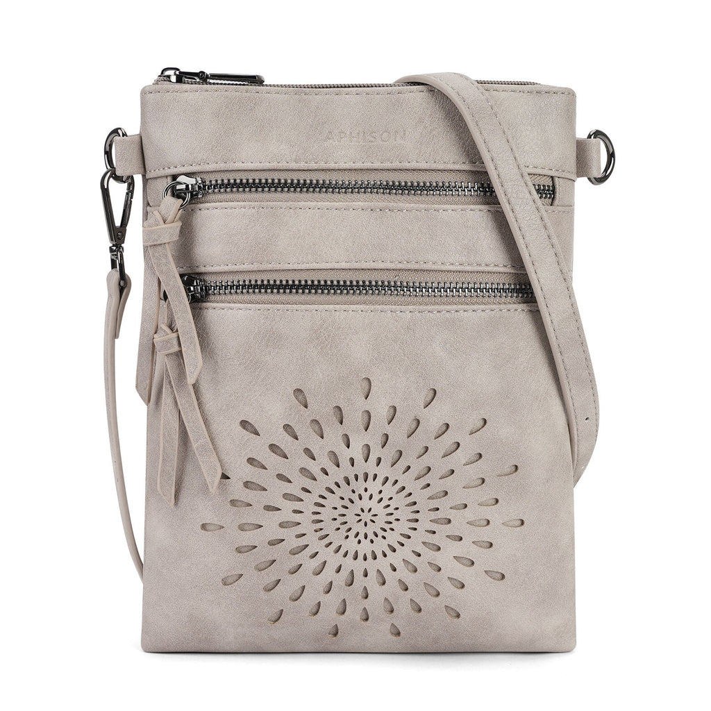 APHISON Sunflower Crossbody Bag, Cell Phone Purse, Gray APHISON