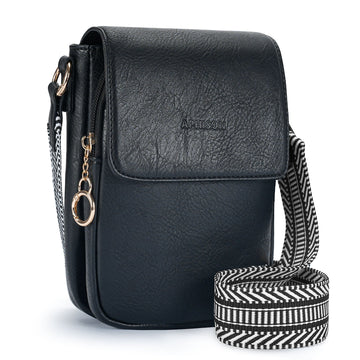 APHISON Small Crossbody Bags, Cell Phone Purse, Black APHISON