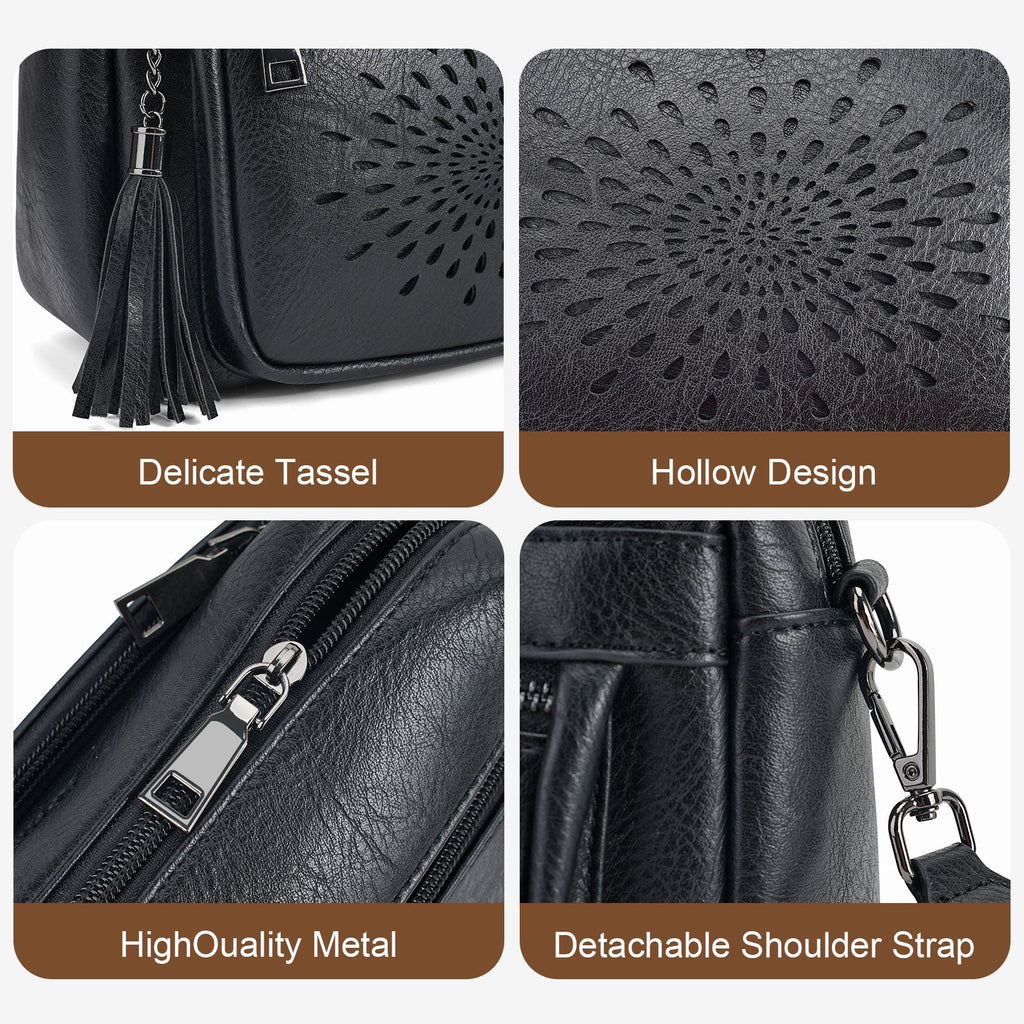 APHISON Sunflower Crossbody Purse for Women, Small Crossbody Bags Trendy, Black APHISON