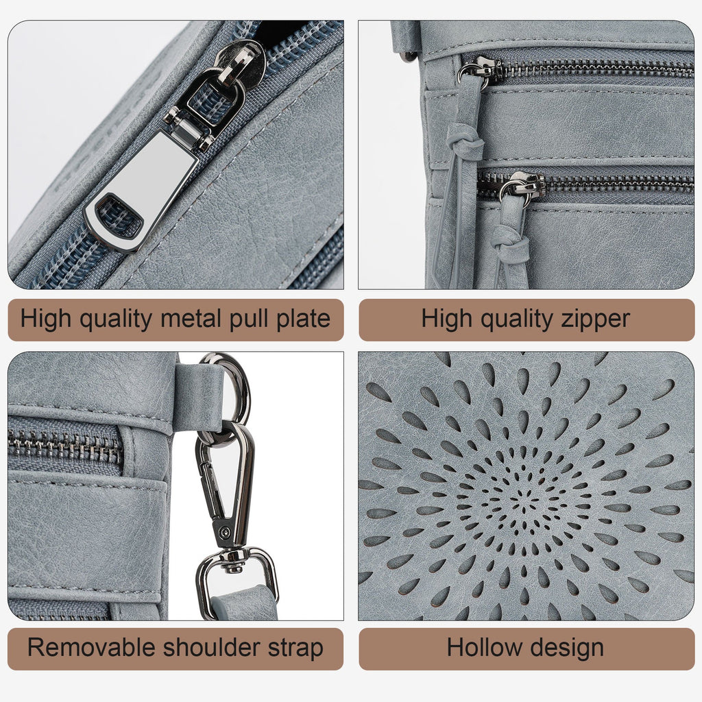 APHISON Sunflower Crossbody Bag, Cell Phone Purse, Blue APHISON