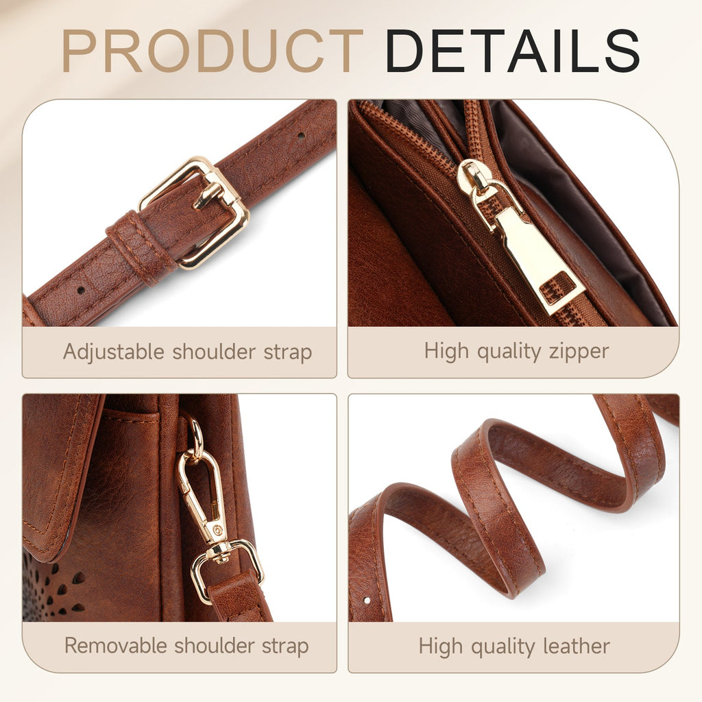 APHISON Sunflower Small Crossbody Bags, Cell Phone Purse, Brown APHISON