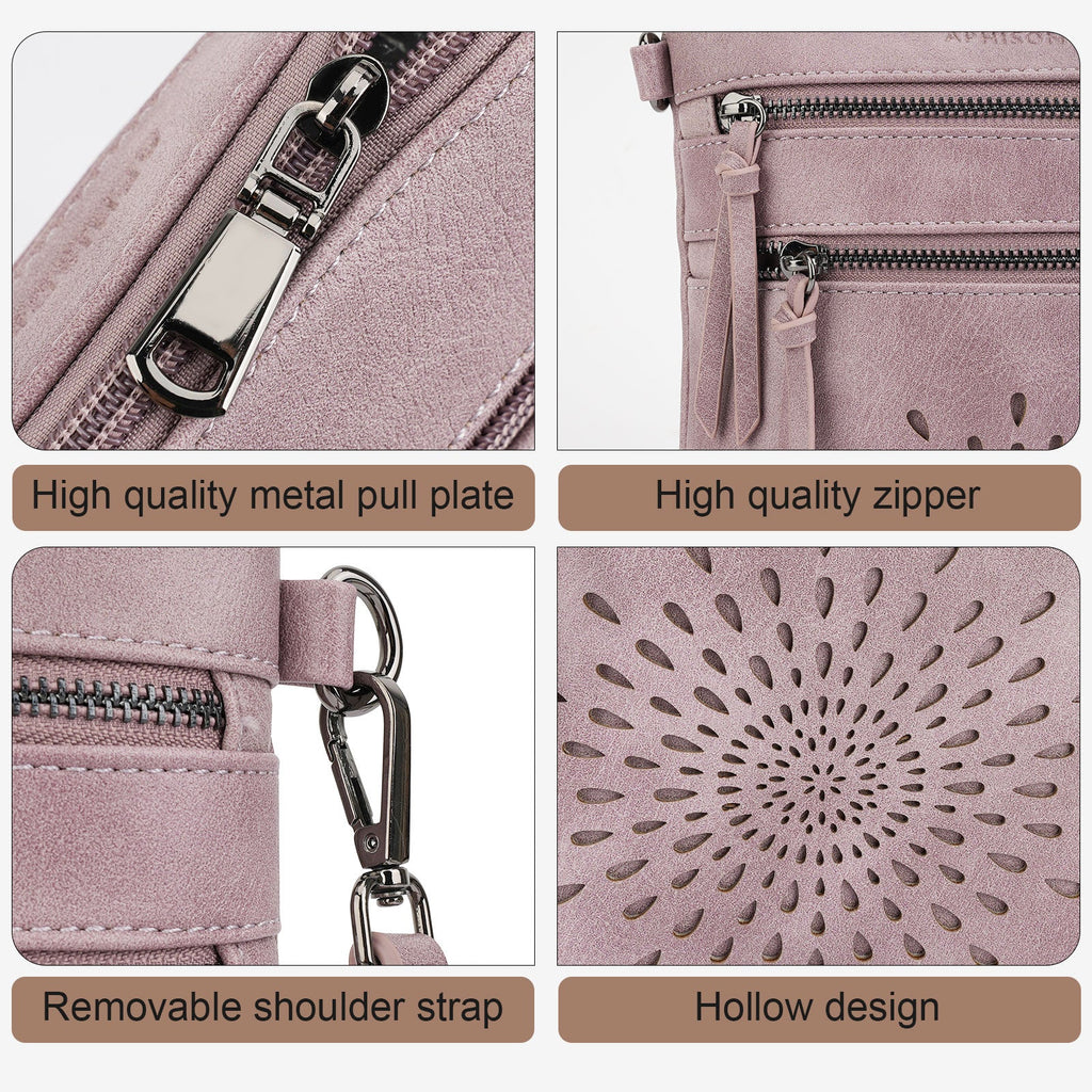 APHISON Sunflower Crossbody Bag, Cell Phone Purse, Purple APHISON