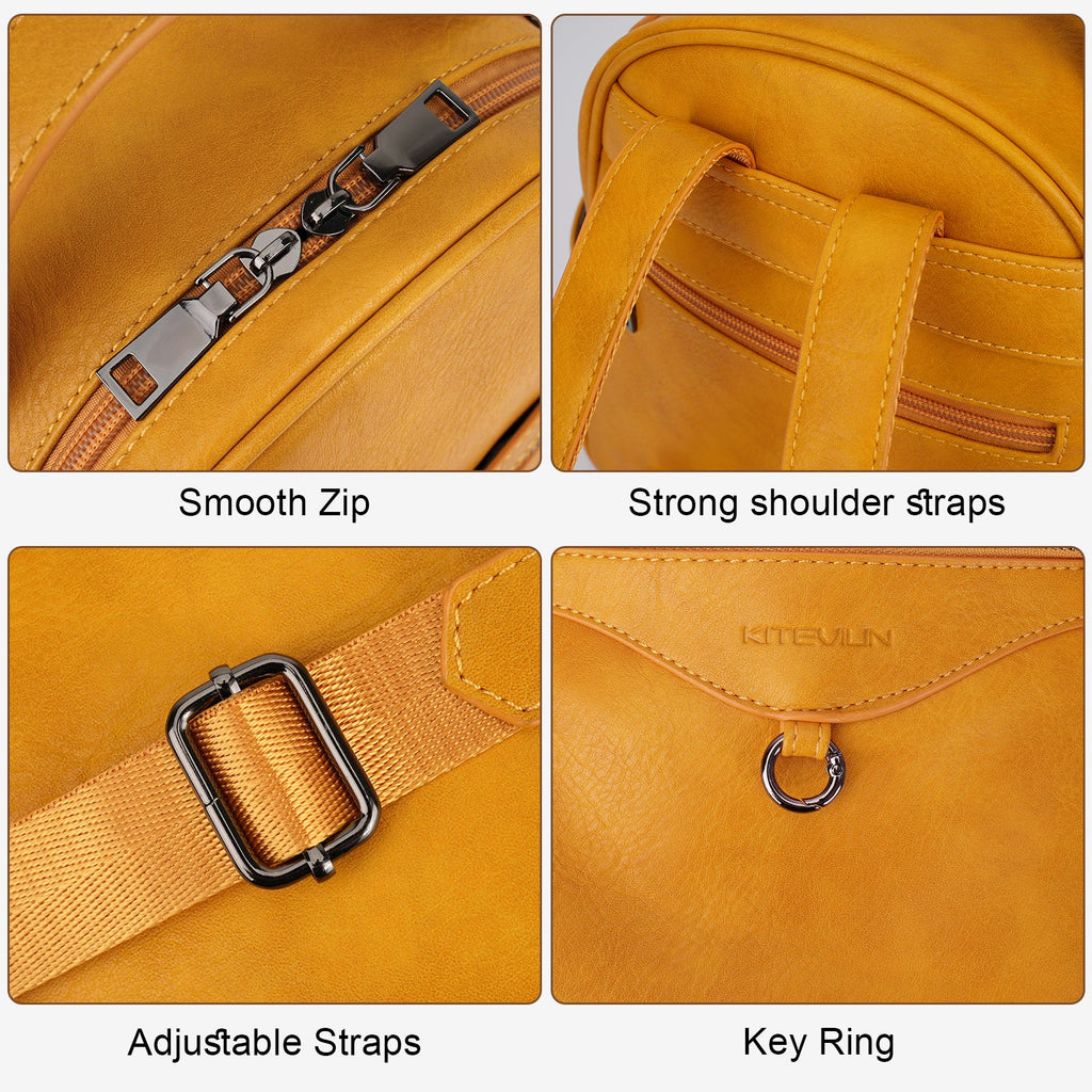 Mini Backpack Purse for Women, Fashion Cute Small Travel Backpacks, Daypacks Handbag, Yellow APHISON