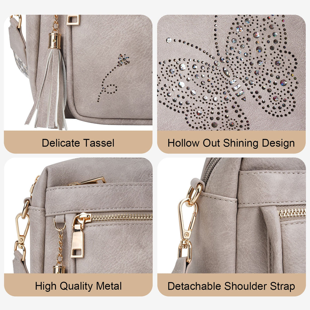 Butterfly Series Crossbody Bags for Women Trendy, Gray APHISON