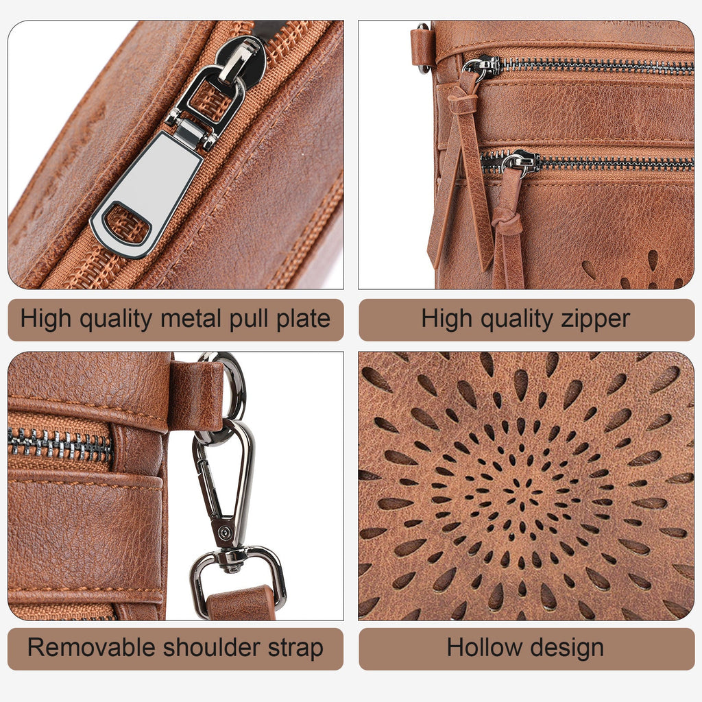 APHISON Sunflower Crossbody Bag, Cell Phone Purse, Brown APHISON