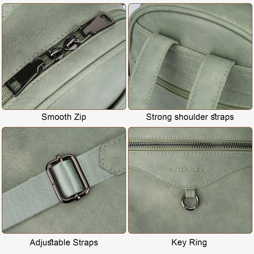 Mini Backpack Purse for Women, Fashion Cute Small Travel Backpacks, Daypacks Handbag, Green APHISON