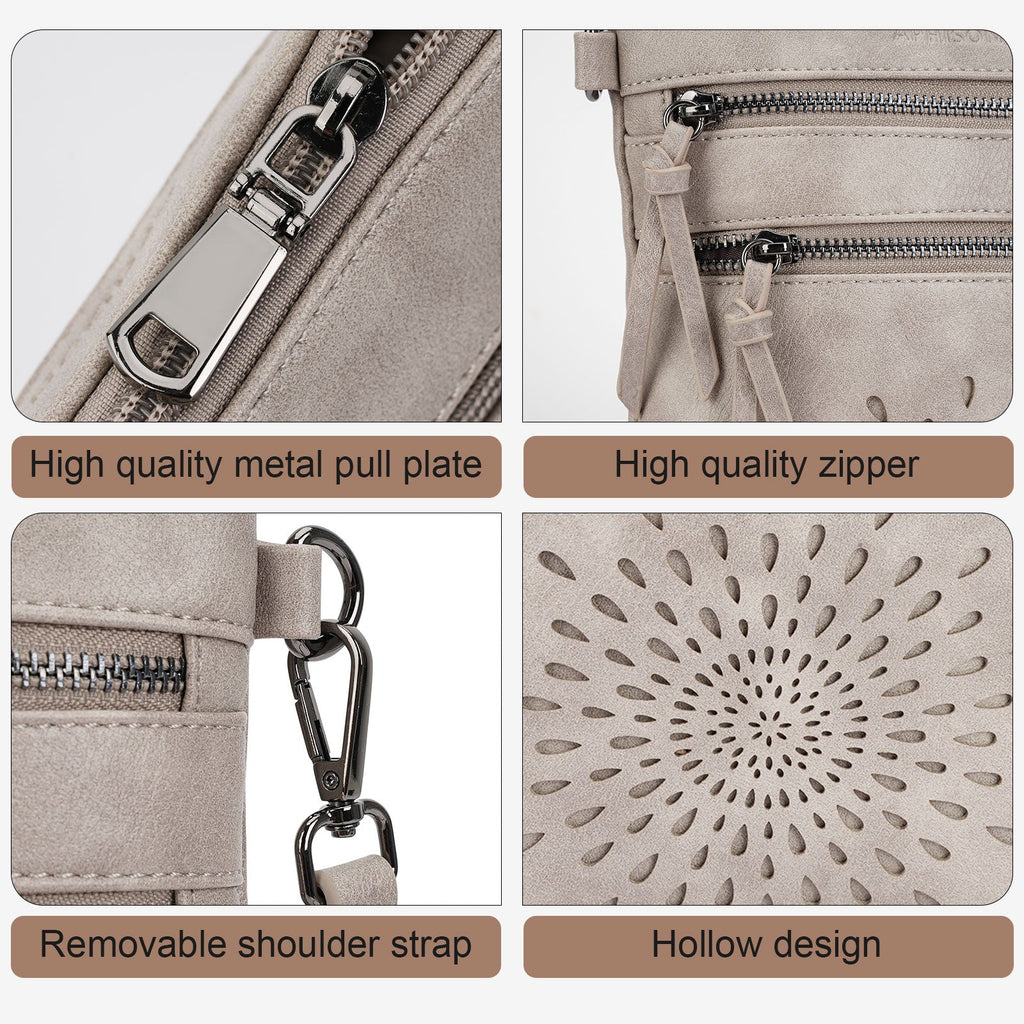 APHISON Sunflower Crossbody Bag, Cell Phone Purse, Gray APHISON