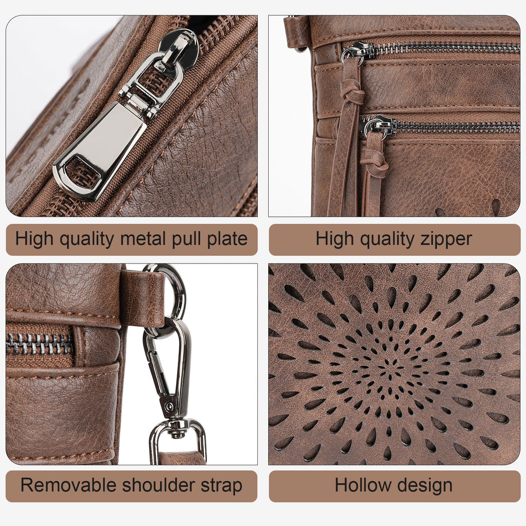 APHISON Sunflower Crossbody Bag, Cell Phone Purse, Coffee APHISON