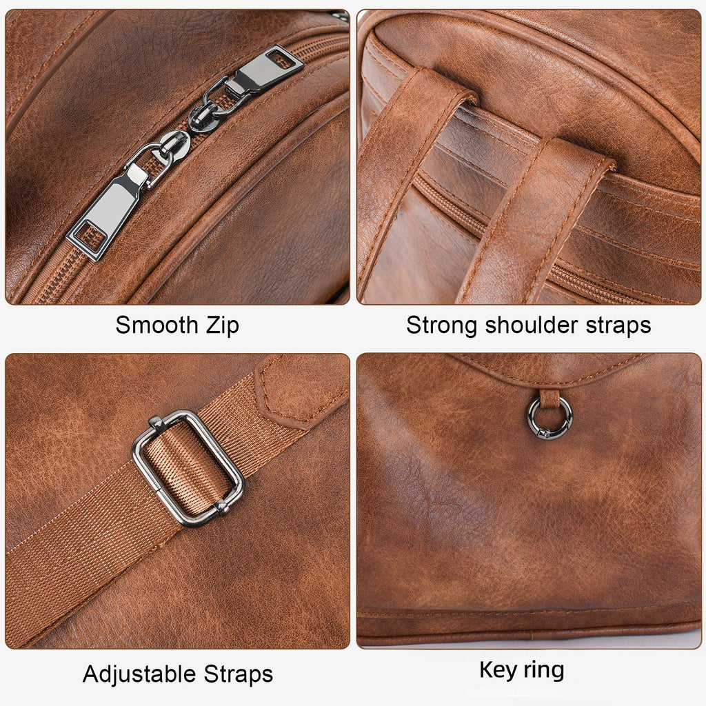 Mini Backpack Purse for Women, Fashion Cute Small Travel Backpacks, Daypacks Handbag, Brown APHISON