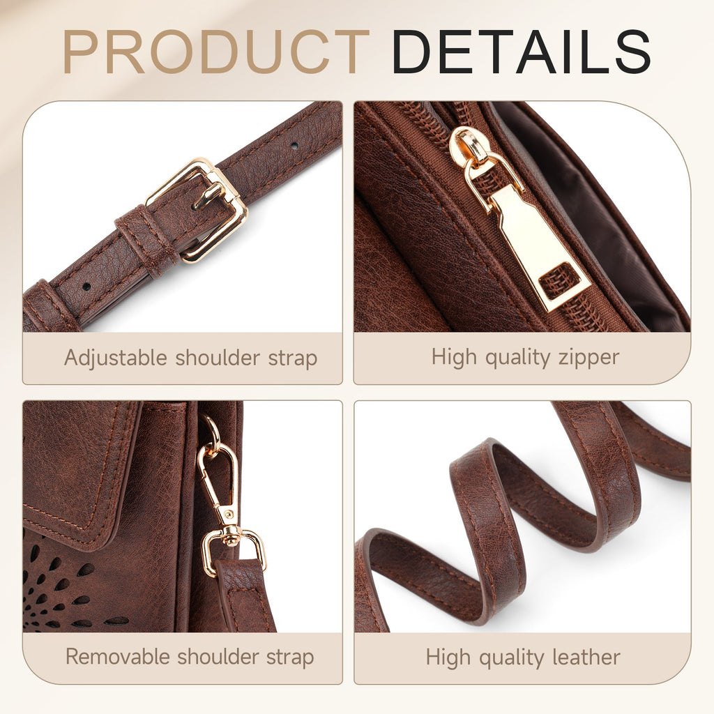 APHISON Sunflower Small Crossbody Bags, Cell Phone Purse, Coffee APHISON