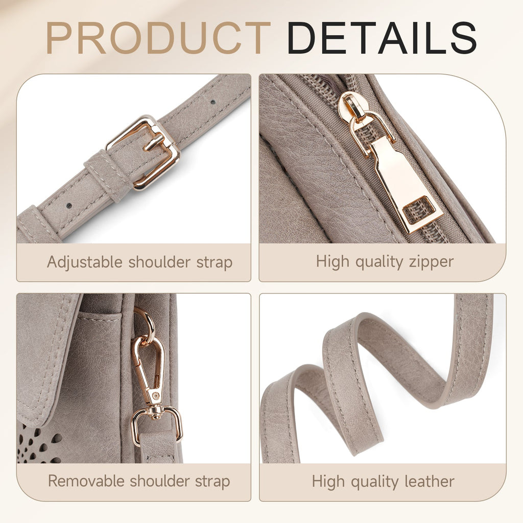 APHISON Sunflower Small Crossbody Bags, Cell Phone Purse, Gray APHISON