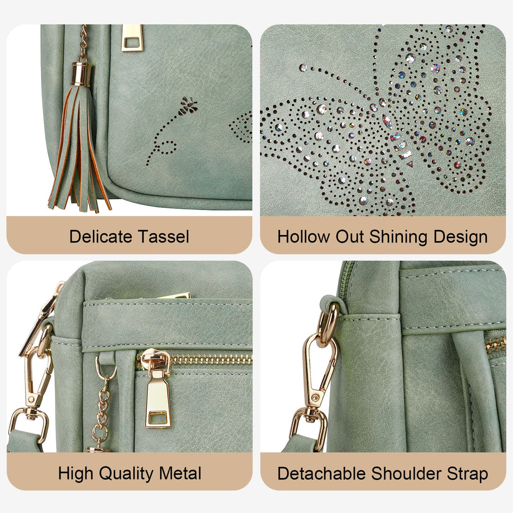 Butterfly Series Crossbody Bags for Women Trendy, Green APHISON