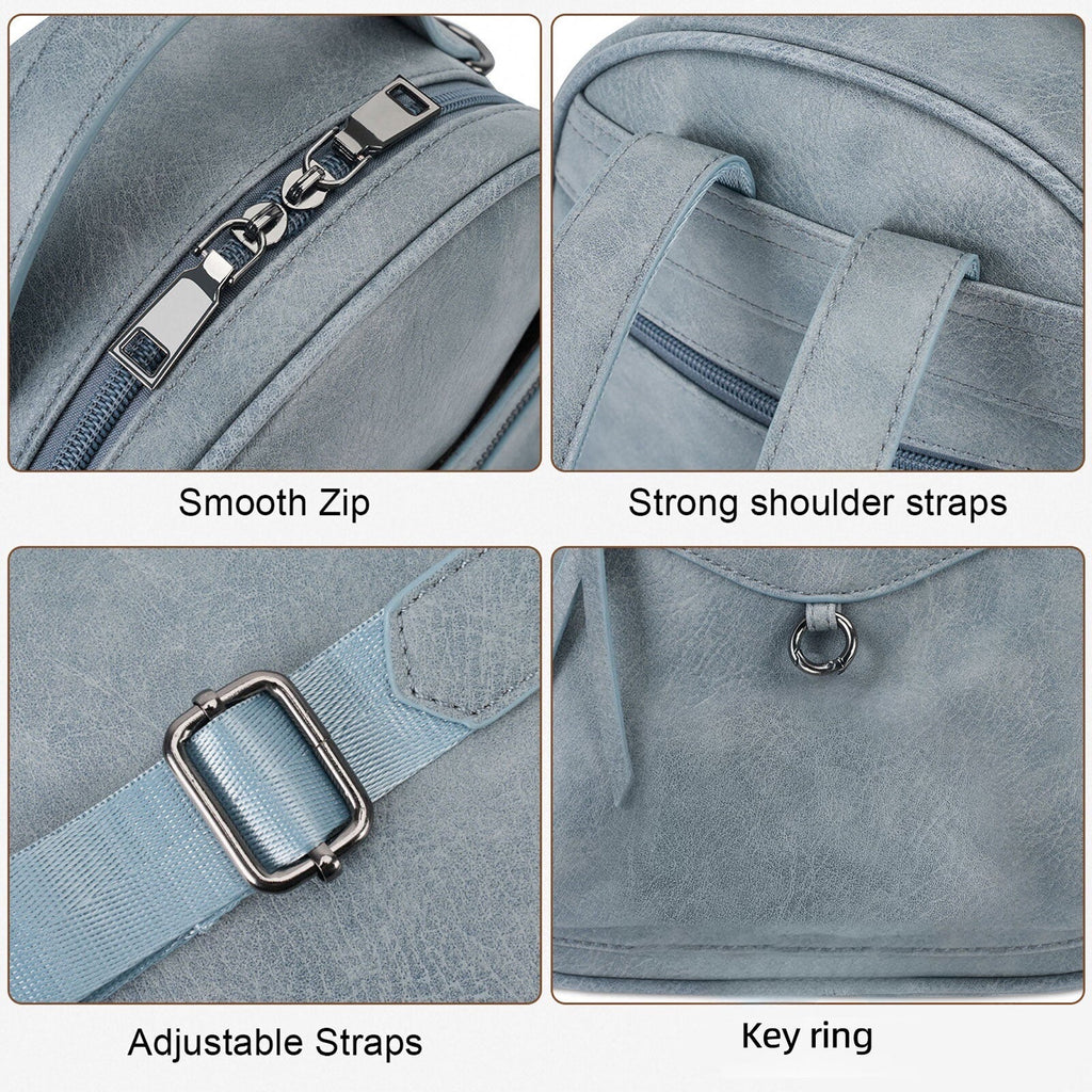 Mini Backpack Purse for Women, Fashion Cute Small Travel Backpacks, Daypacks Handbag, Blue APHISON