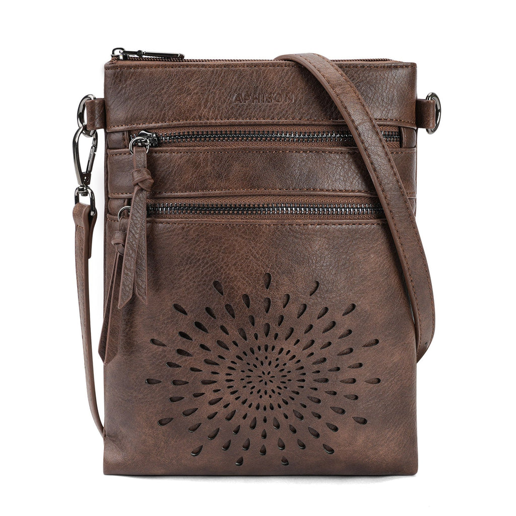 APHISON Sunflower Crossbody Bag, Cell Phone Purse, Coffee APHISON