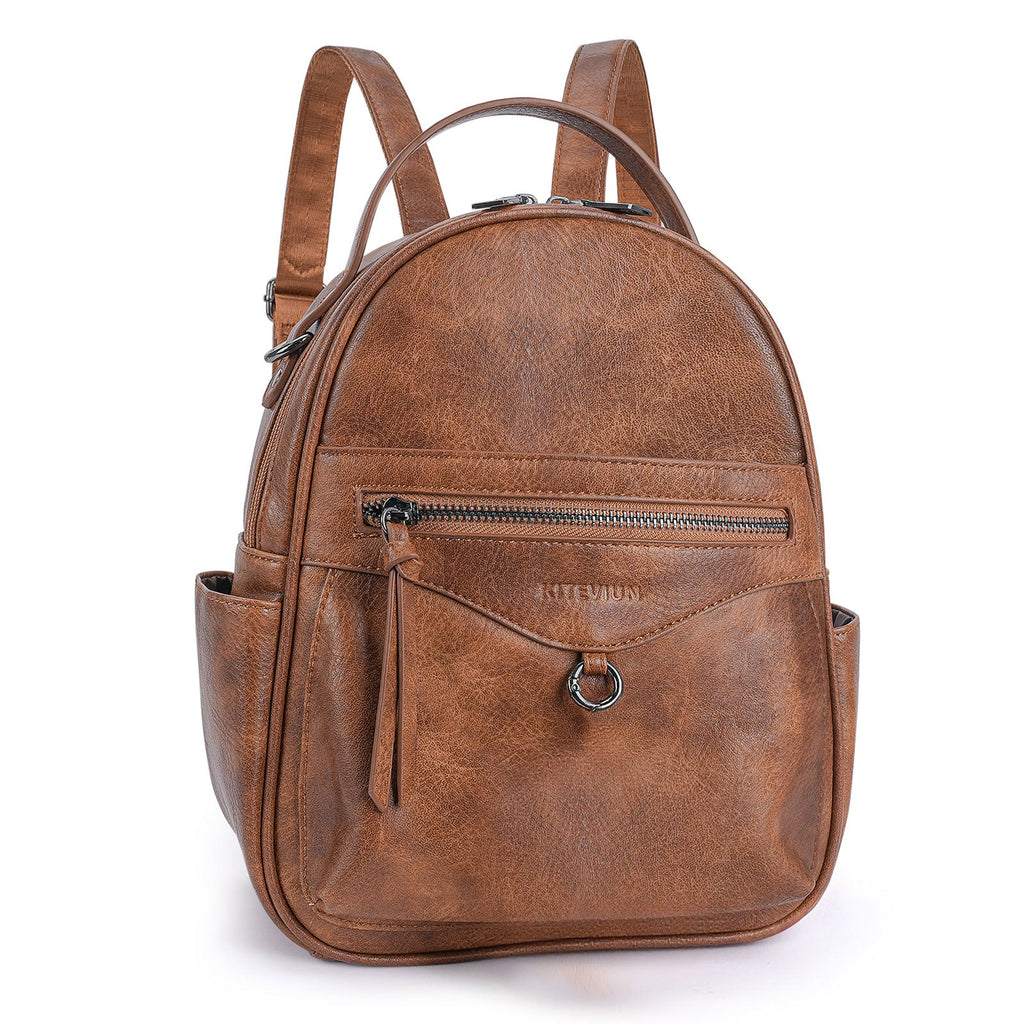 Mini Backpack Purse for Women, Fashion Cute Small Travel Backpacks, Daypacks Handbag, Brown APHISON