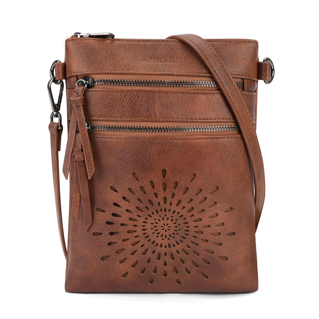 APHISON Sunflower Crossbody Bag, Cell Phone Purse, Brown APHISON