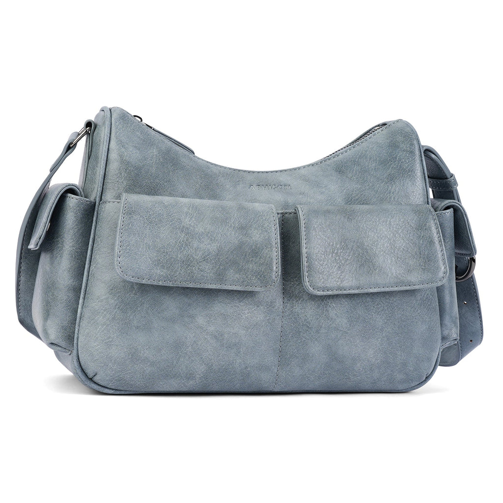 APHISON Shoulder Bag for Women, Vegan Leather Crossbody Purses, Blue APHISON