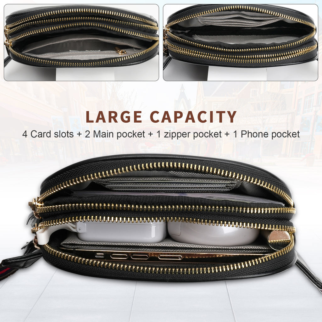 APHISON Fanny Pack,Crossbody Belt Bag with Adjustable Straps, Bum sling bag,Fashion Waist Pack for Women and Men - Black APHISON