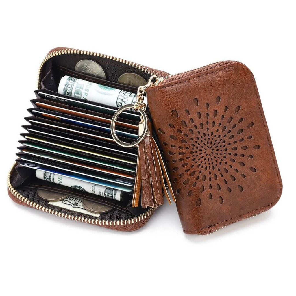 Popular single zipper lady card holder in 2021 SunFlower Series Card Holder