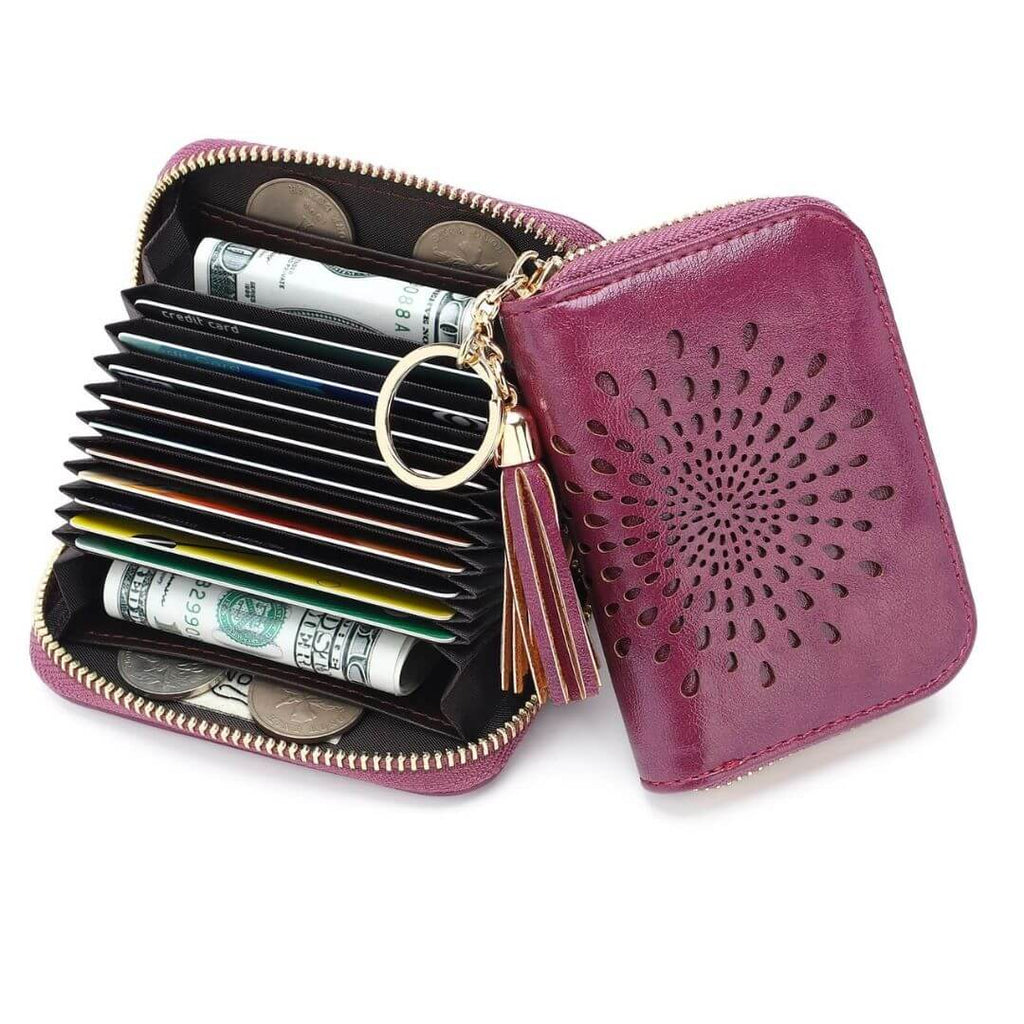 Popular single zipper lady card holder in 2021 SunFlower Series Card Holder