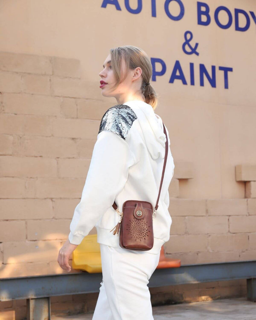 Coffee CrossBody Bag-Sunflower SunFlower Series CrossBody Bag