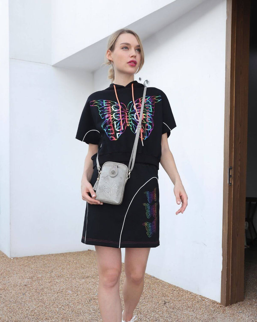 Gray CrossBody Bag-Sunflower SunFlower Series CrossBody Bag