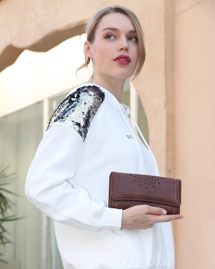 Coffee Long wallet SunFlower Series Long wallet